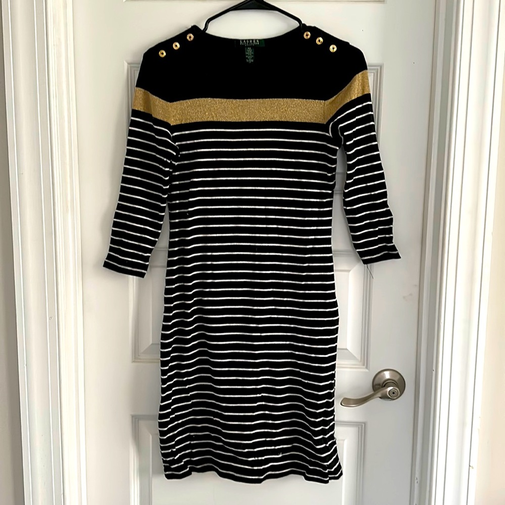 Lauren Ralph Lauren Knit Stripe Dress PM